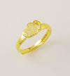24K Gold Filled Adjustable Double Heart Ring - Ruby's Jewelry