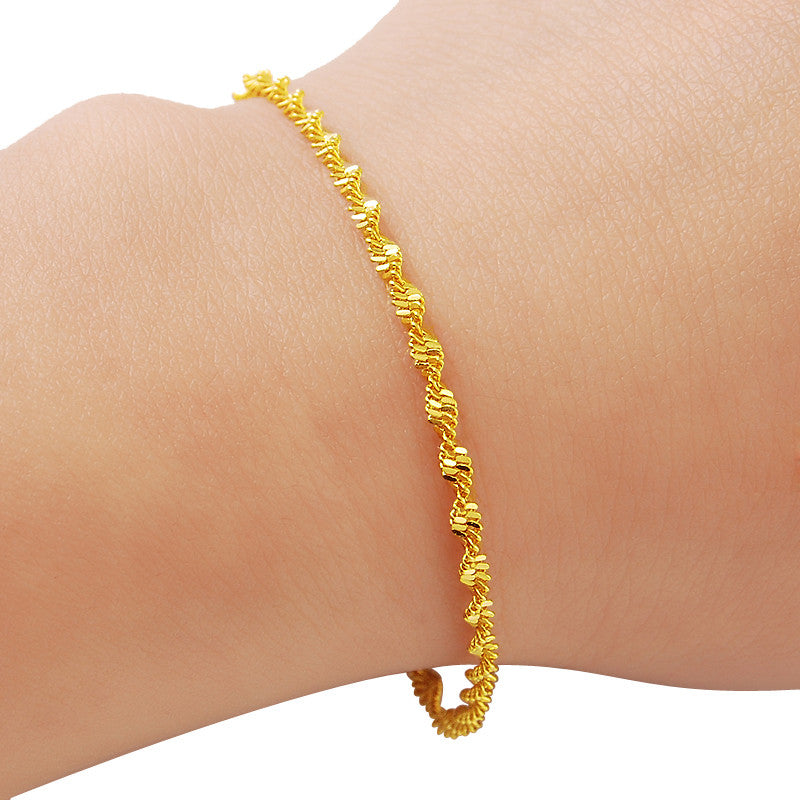 24K Gold Filled 2mm Fine Bracelet - Ruby's Jewelry