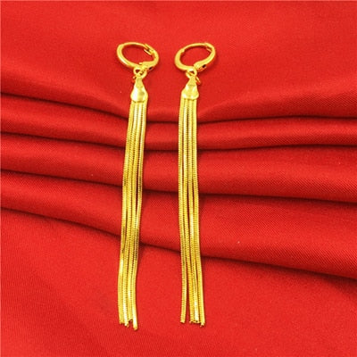 24K Gold Plated Dangle Earrings (27 Styles) - Ruby's Jewelry