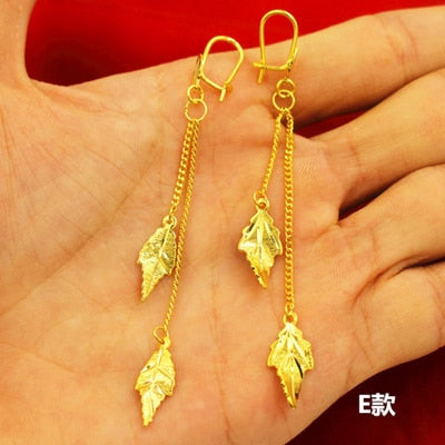 24K Gold Plated Dangle Earrings (27 Styles) - Ruby's Jewelry