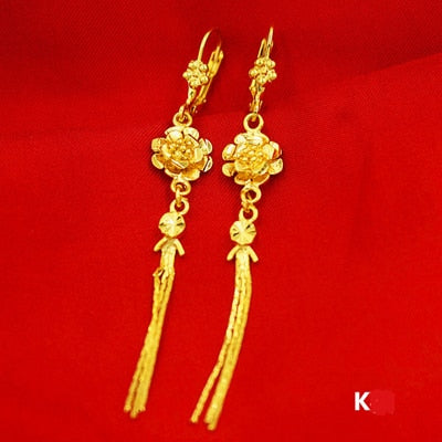 24K Gold Plated Dangle Earrings (27 Styles) - Ruby's Jewelry