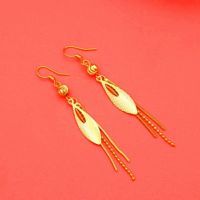 24K Gold Plated Dangle Earrings (27 Styles) - Ruby's Jewelry
