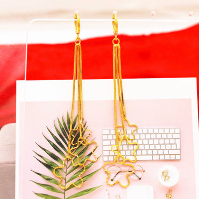 24K Gold Plated Dangle Earrings (27 Styles) - Ruby's Jewelry