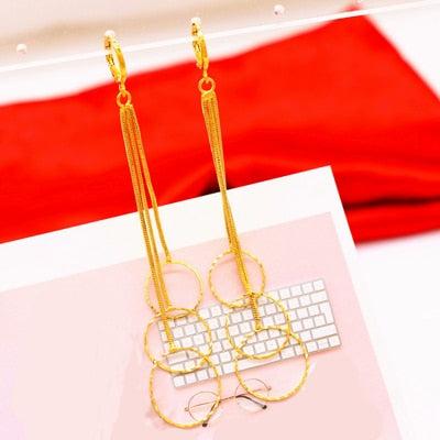 24K Gold Plated Dangle Earrings (27 Styles) - Ruby's Jewelry