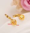24K Gold Filled Heart Drop Huggie Hoop Earrings - Ruby's Jewelry