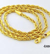 24K Gold Plated Twisted Rope Chain Necklace - Ruby's Jewelry